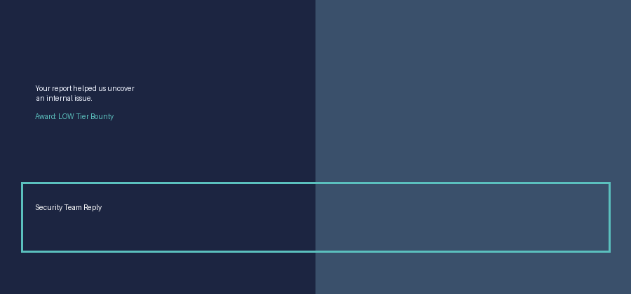 Bug bounty reply screenshot